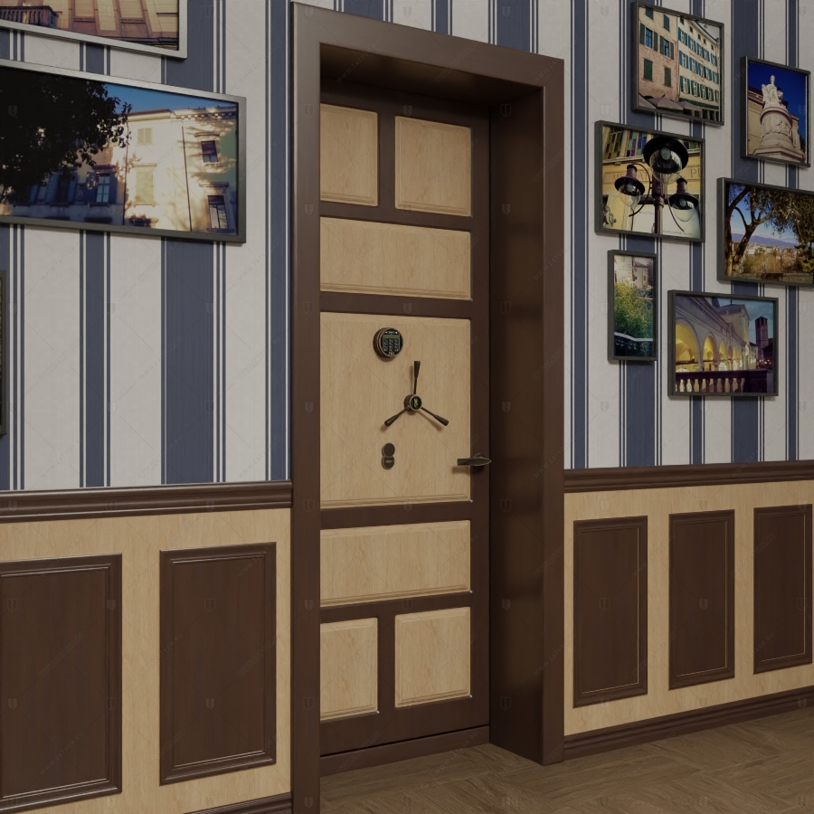 Взломостойкая внутренняя сейфовая дверь "Айса" БАСТИОН-3_4