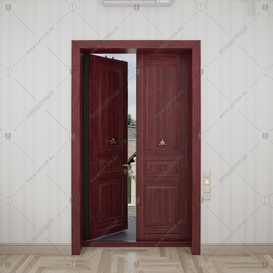 Двустворчатая входная дверь "Метида" БАСТИОН-2_9