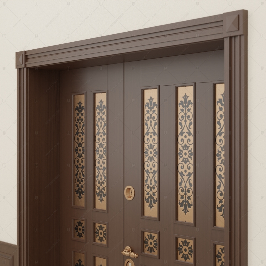 Двустворчатая пулестойкая входная дверь "Криос" БАСТИОН-3 BR4_8