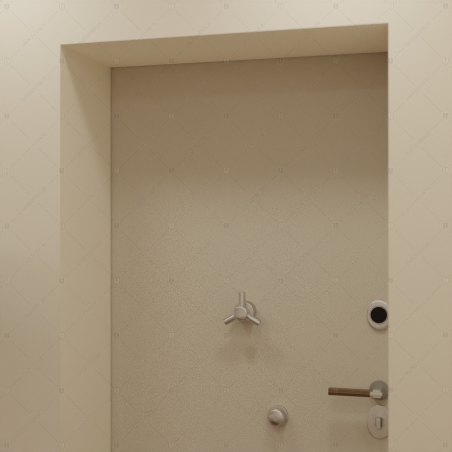 Скрытая (потайная) бронированная дверь "Кронос" БАСТИОН-3 с наружной панелью из керамической плитки_9