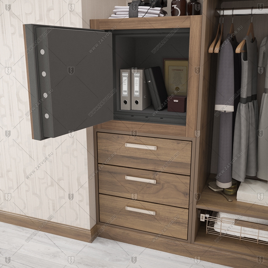 Сейф огневзломостойкий Квирин пожаростойкий в гардероб (II класс)_9