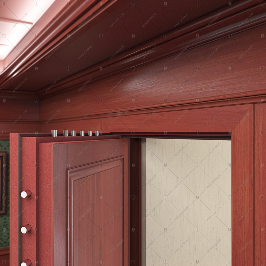 Комплект из двух дверей: Внутренняя дверь "Афон" БАСТИОН-3 и скрытая дверь "Омикрон" СуперЛюкс с наружной панелью из зеркала_15