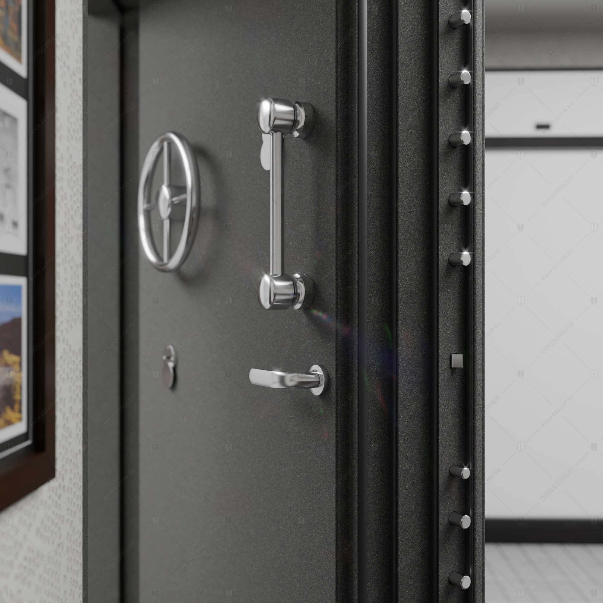 Пожаростойкая бронированная внутренняя стальная дверь "Галена" БАСТИОН-7_12