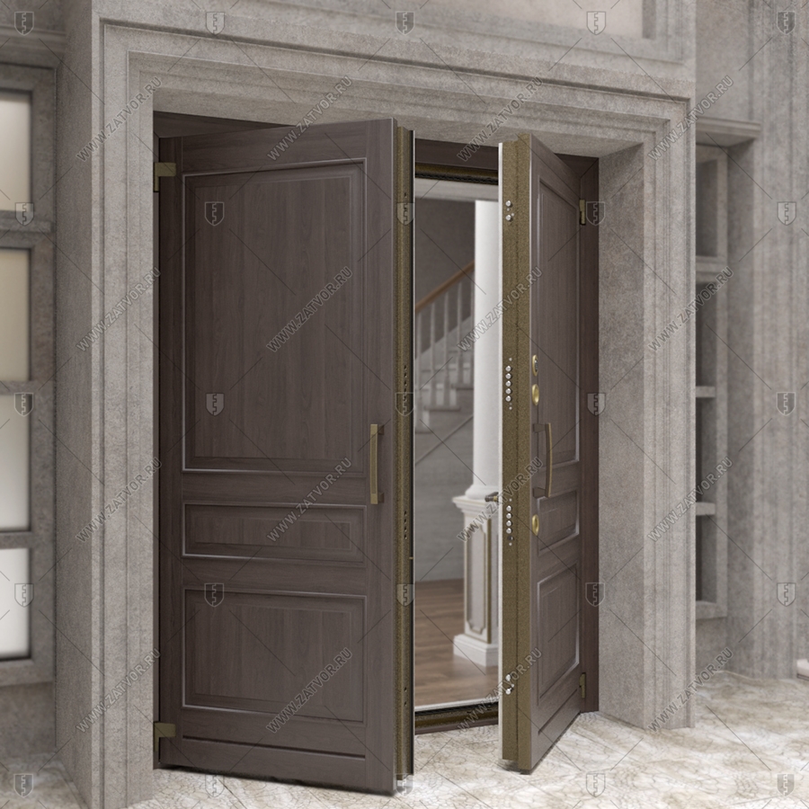 Двустворчатая входная дверь "Паллант" БАСТИОН-3_8