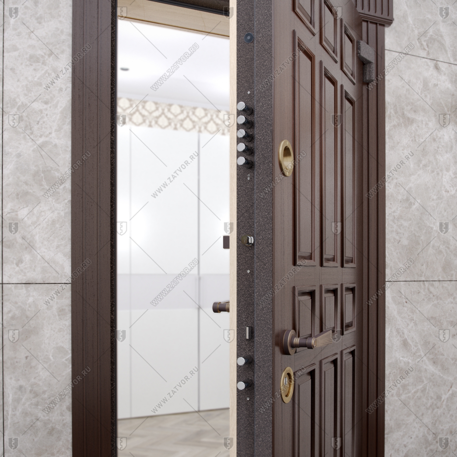 Пулестойкая бронированная входная дверь "Поликсо" БАСТИОН-2 BR4_8