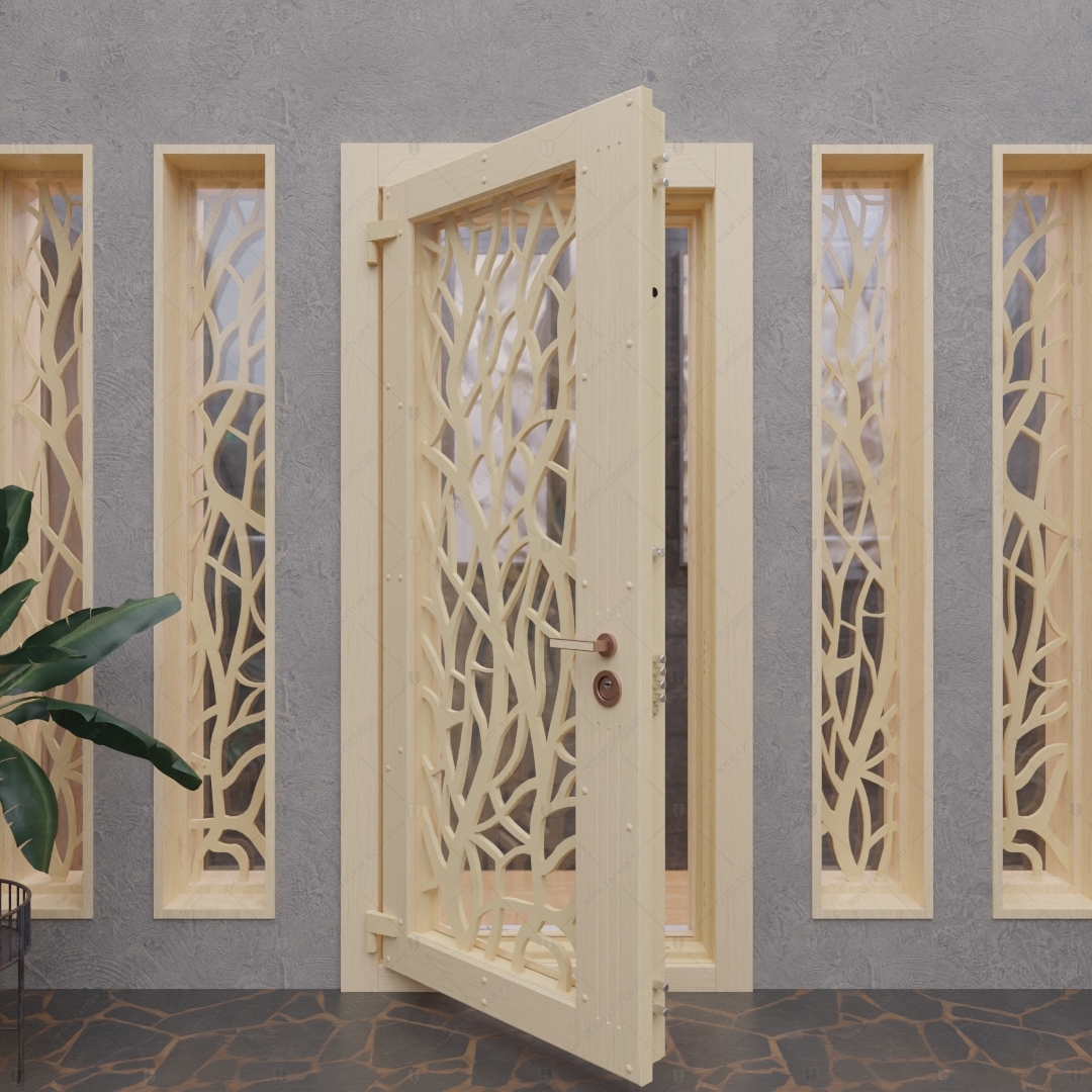 Взломостойкая входная дверь "Тейя" БАСТИОН-1 со стеклом и решеткой_6