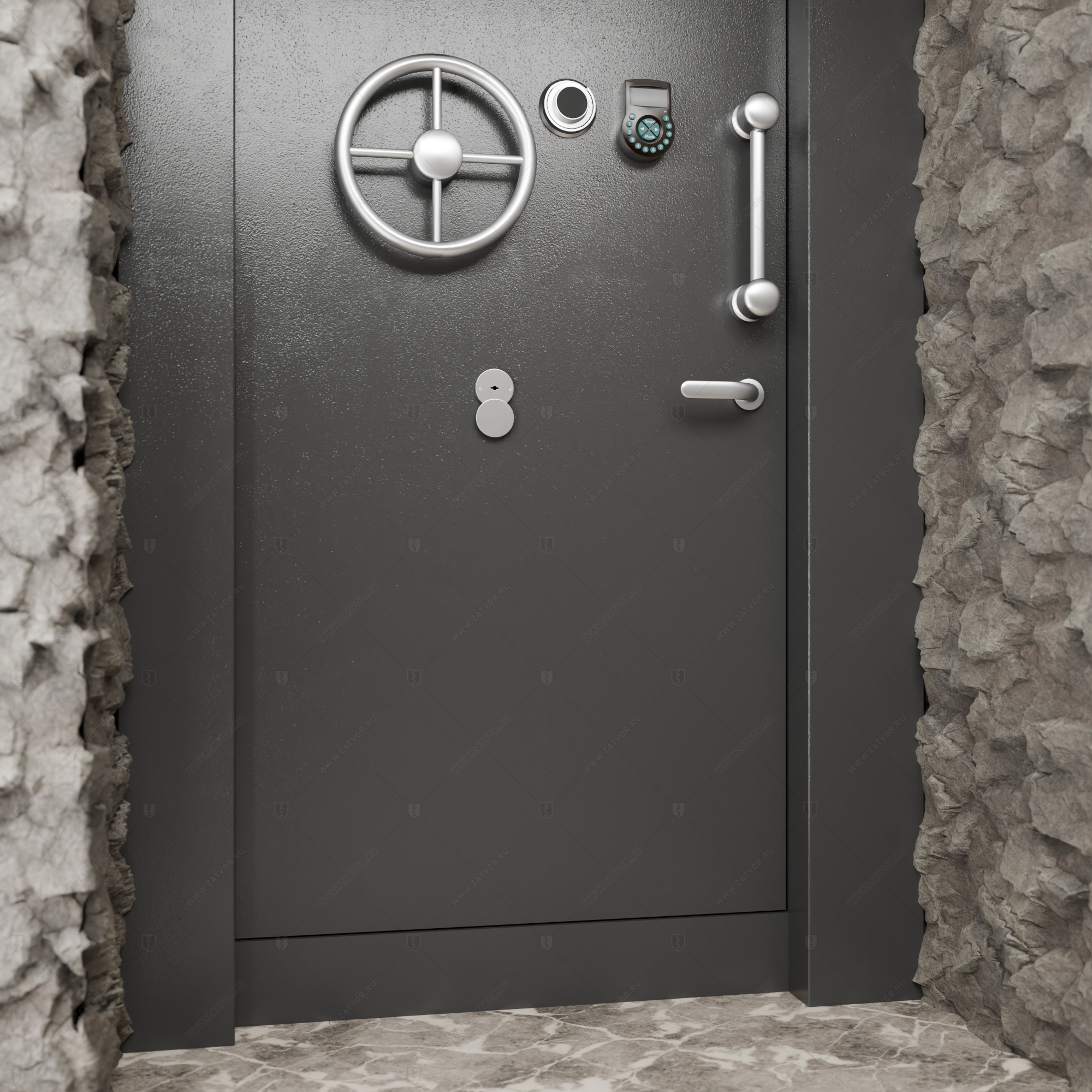 Пожаростойкая бронированная внутренняя стальная дверь "Акесид" БАСТИОН-8_11