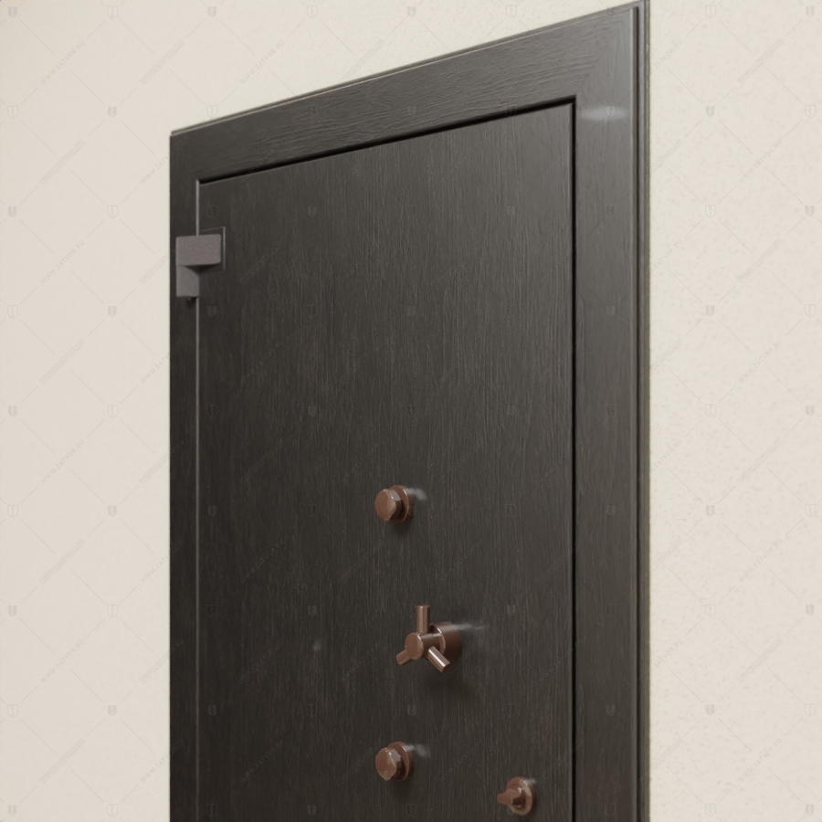 Комплект из двух дверей: пожаростойкая внутренняя дверь "Лахеса" БАСТИОН-3 и выкатной книжный шкаф с полками_13