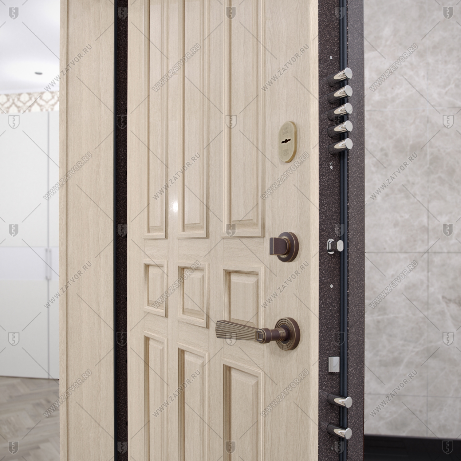 Пулестойкая бронированная входная дверь "Поликсо" БАСТИОН-2 BR4_9