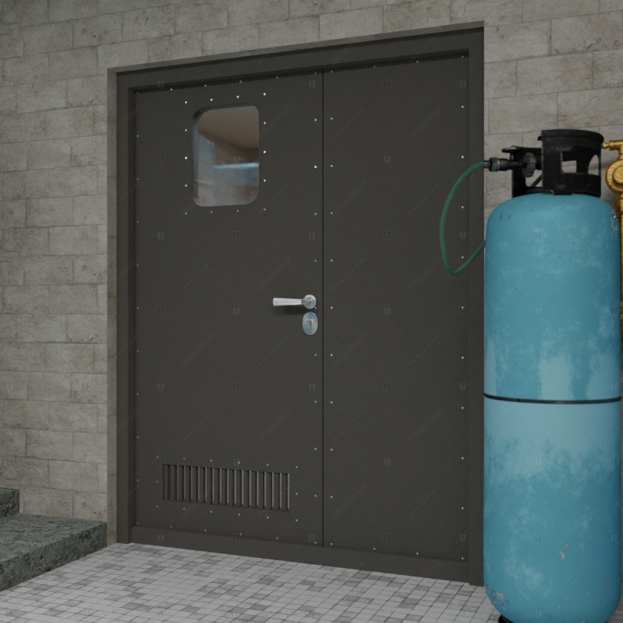 Двустворчатая входная дверь "Гиперион" БАСТИОН-1_5