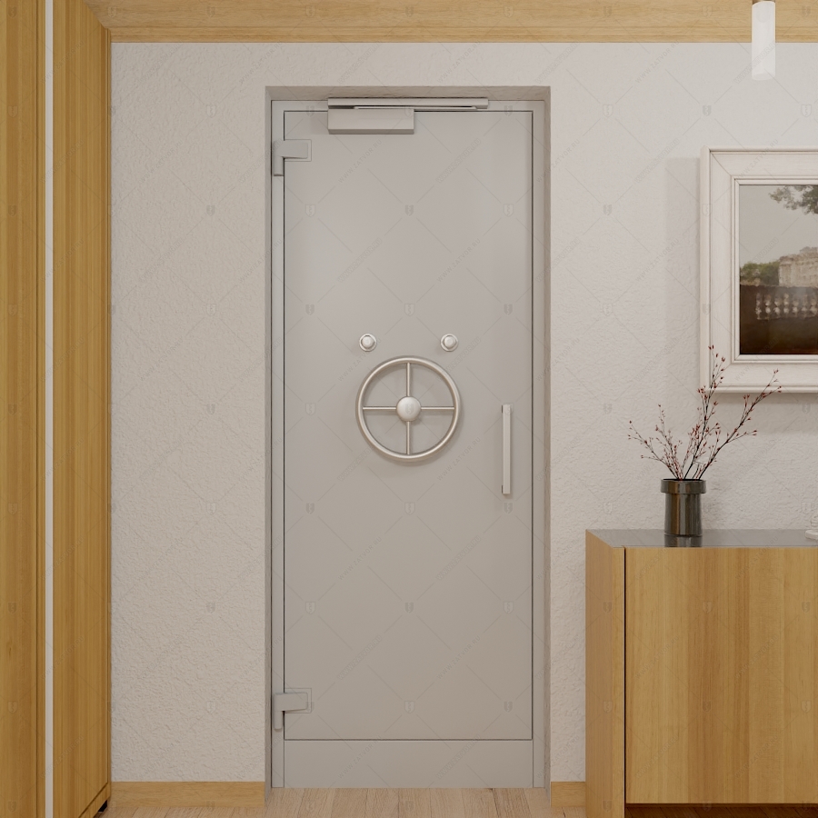 Потайная пулестойкая дверь "Милин" БАСТИОН-3 с облицовкой в цвет стены_3