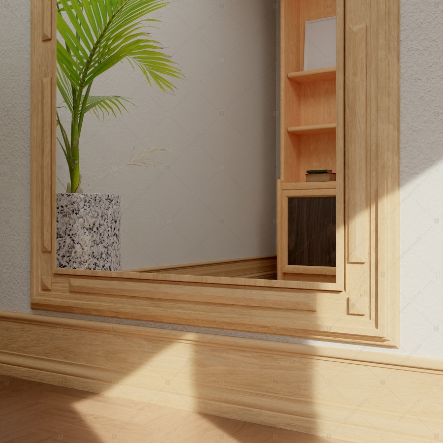 Скрытая дверь "Фита" СуперЛюкс с наружной панелью из зеркала_9