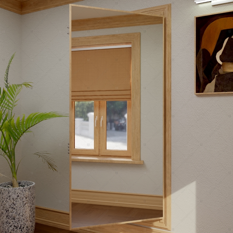 Комплект из двух дверей: Внутренняя дверь "Тифей" БАСТИОН-3 и скрытая дверь "Фита" СуперЛюкс с наружной панелью из зеркала_5