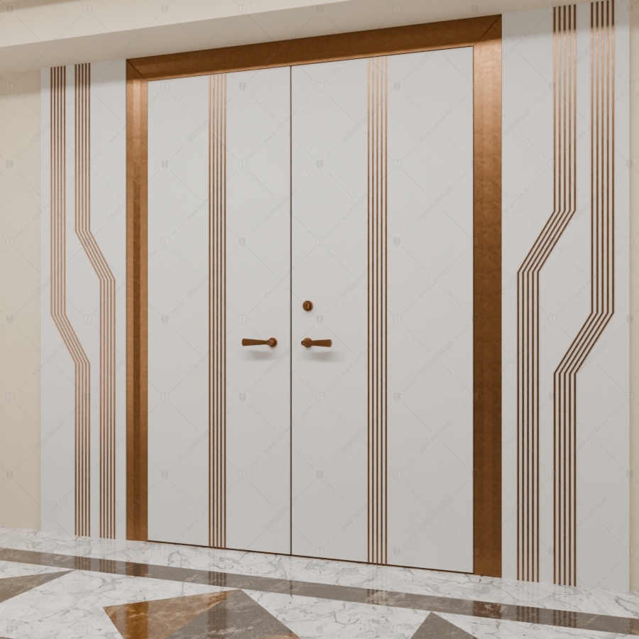 Двустворчатая пулестойкая входная дверь "Фракия" БАСТИОН-3 EIS60_5