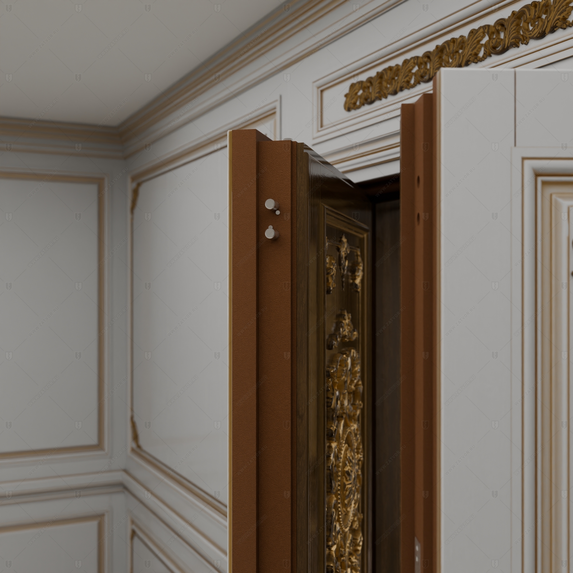 Двустворчатая пулестойкая входная дверь "Илиада" БАСТИОН-3 BR4_11