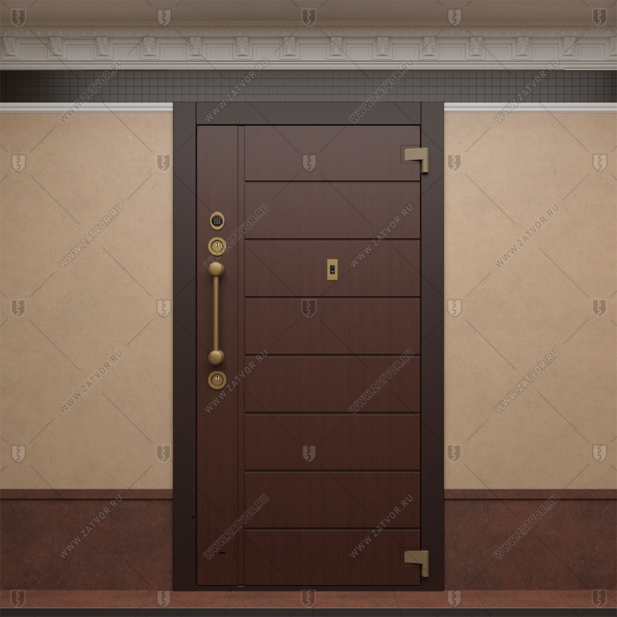 Пожаростойкая бронированная входная дверь "Элент" БАСТИОН-3 BR4 EIS60_2