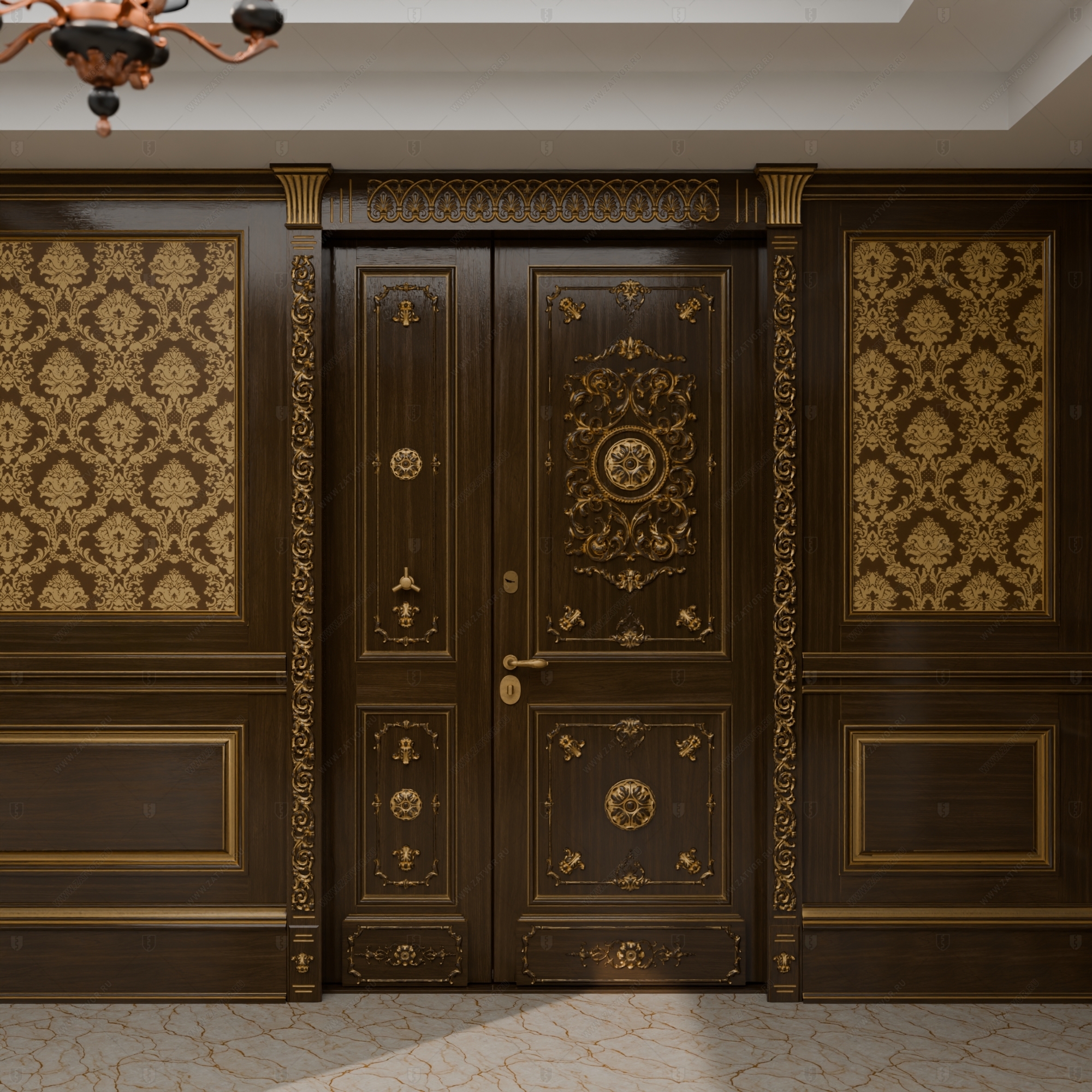 Двустворчатая пулестойкая входная дверь "Илиада" БАСТИОН-3 BR4_3