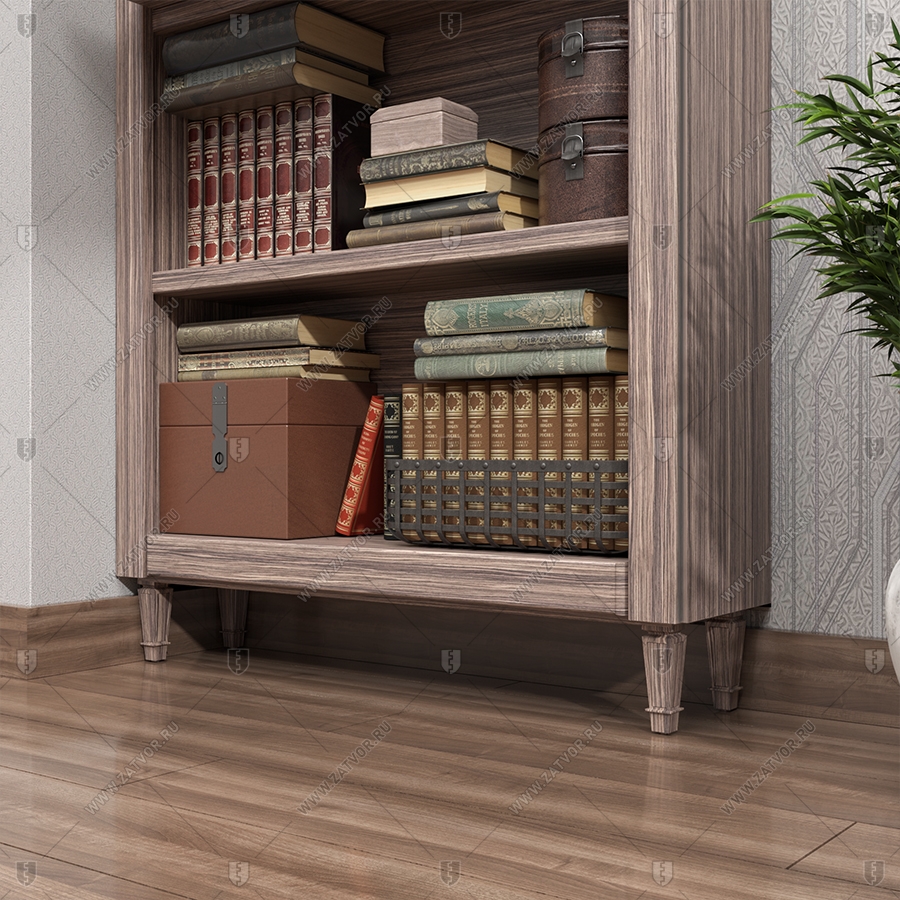 Внутренняя скрытая дверь "Теллура" БАСТИОН-3 в потайное помещение, замаскированная за книжными полками_12