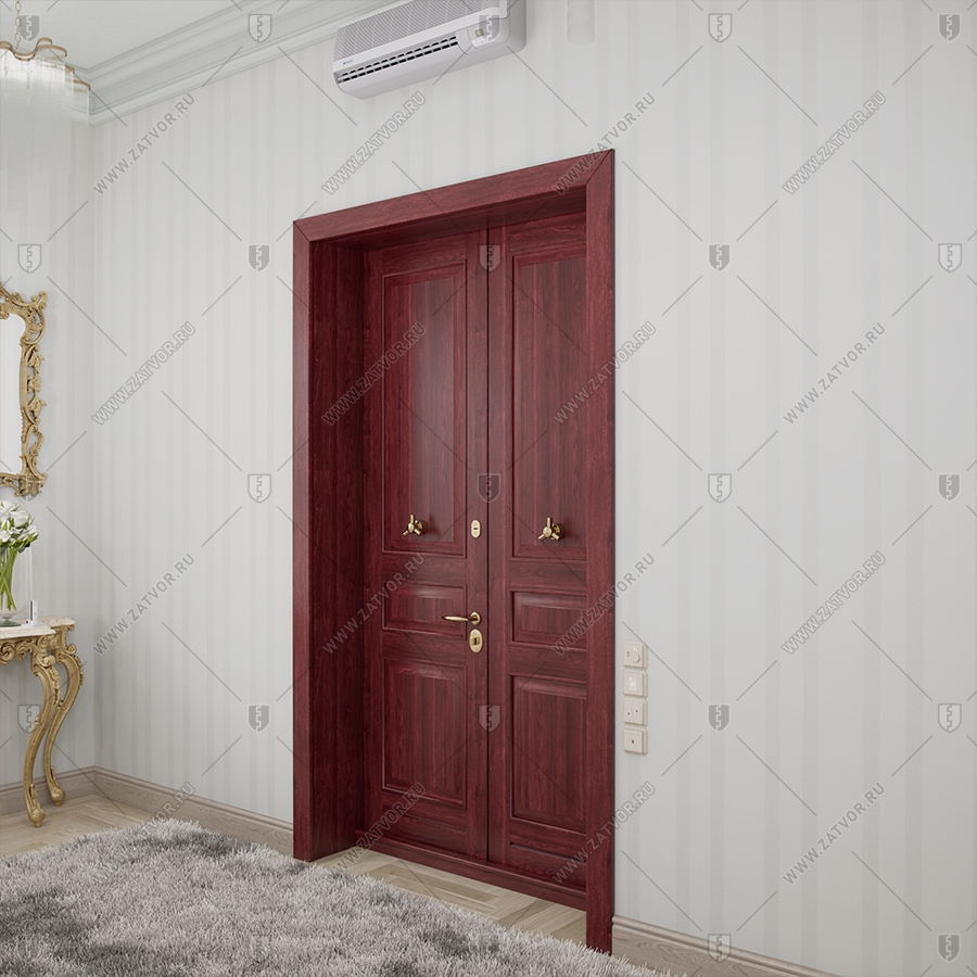 Двустворчатая входная дверь "Метида" БАСТИОН-2_5