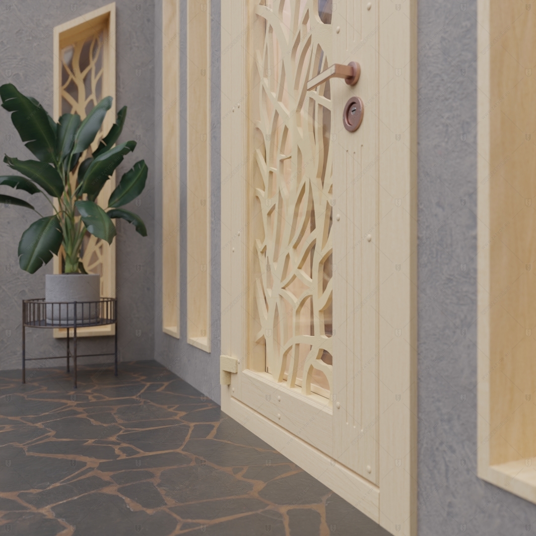 Взломостойкая входная дверь "Тейя" БАСТИОН-1 со стеклом и решеткой_12