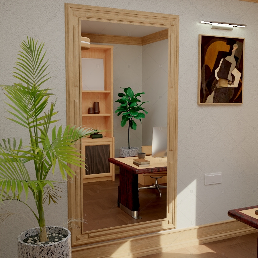 Комплект из двух дверей: Внутренняя дверь "Тифей" БАСТИОН-3 и скрытая дверь "Фита" СуперЛюкс с наружной панелью из зеркала_4