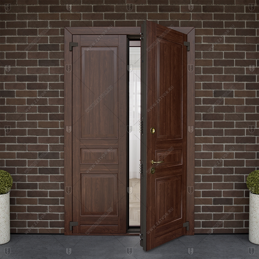 Двустворчатая входная дверь "Метида" БАСТИОН-2_8