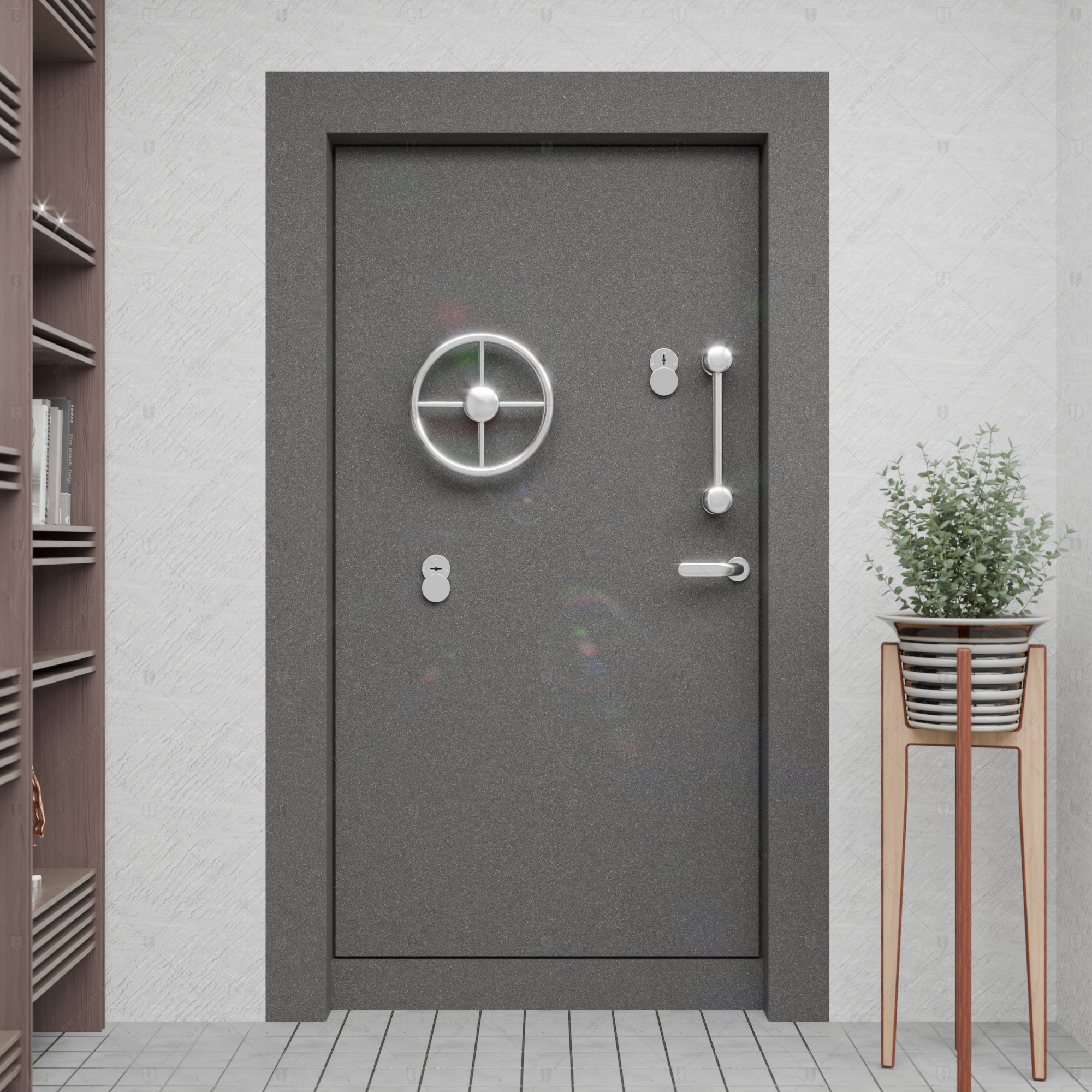 Пожаростойкая бронированная внутренняя стальная дверь "Галена" БАСТИОН-7_2