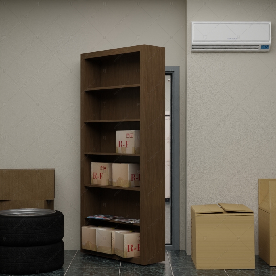 Скрытая дверь "Тоон" СуперЛюкс с панелью в виде шкафа_6