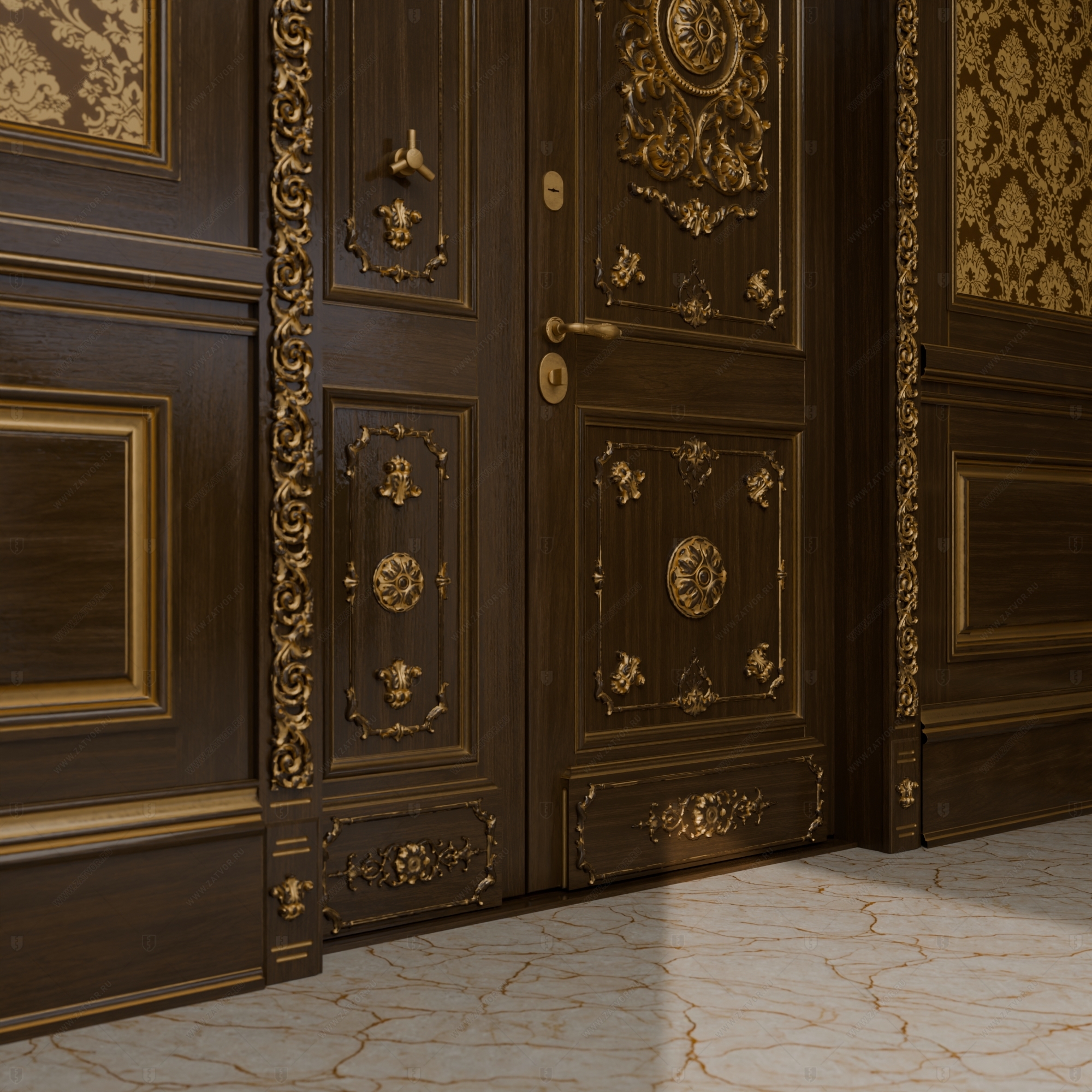 Двустворчатая пулестойкая входная дверь "Илиада" БАСТИОН-3 BR4_9