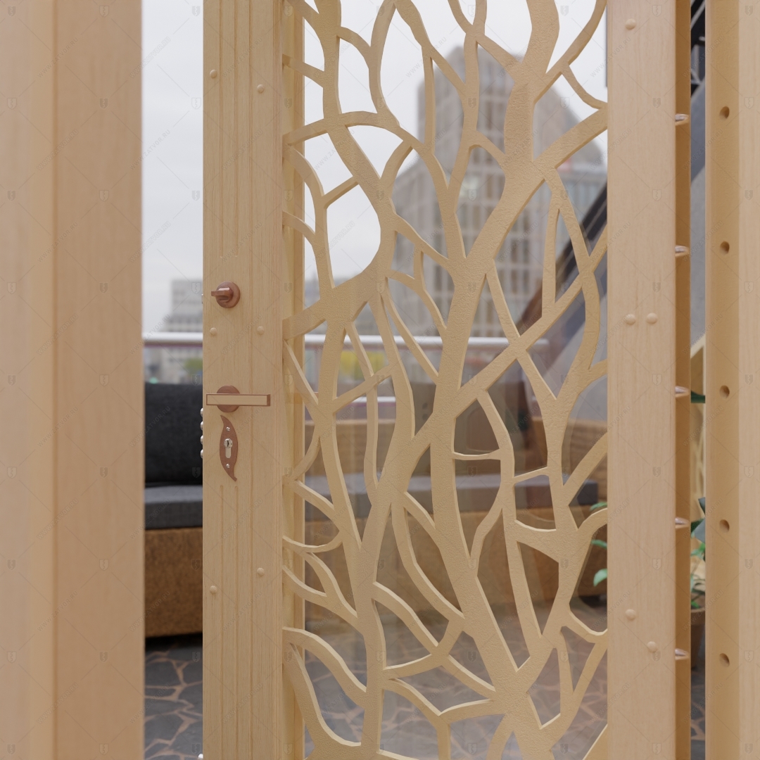 Взломостойкая входная дверь "Тейя" БАСТИОН-1 со стеклом и решеткой_11