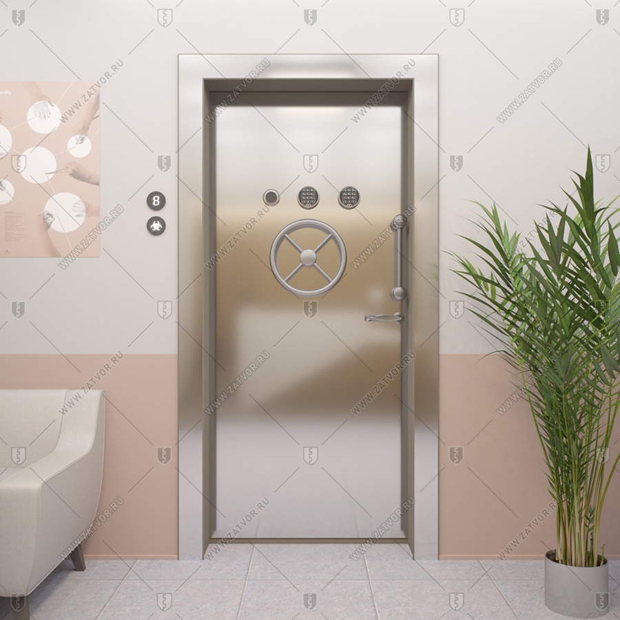 Взломостойкая внутренняя бронированная сейфовая дверь БАСТИОН-3 BR4 "Абес"_3