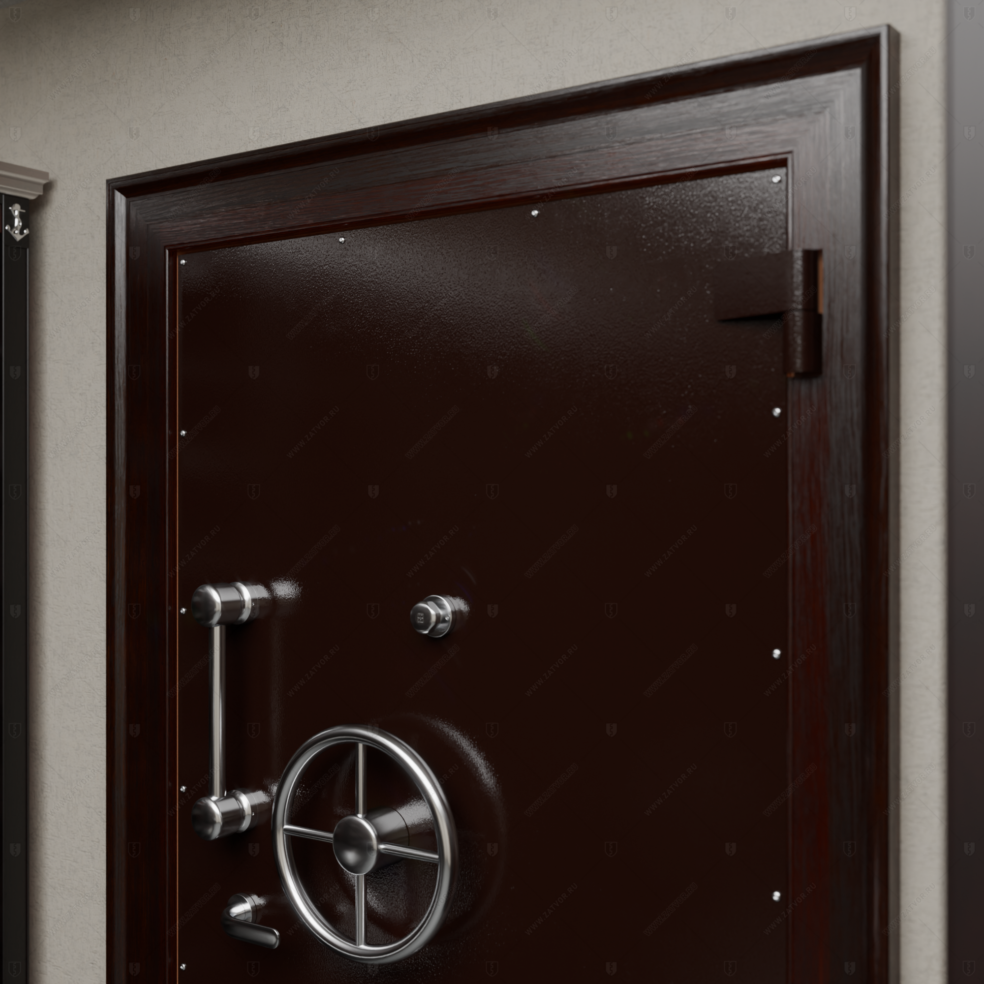 Пожаростойкая бронированная внутренняя стальная дверь "Сомн" БАСТИОН-5_10