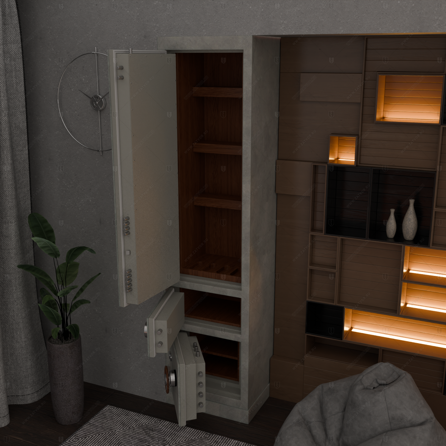 Сейфово-оружейная стойка Б1, Б3, Б5_9