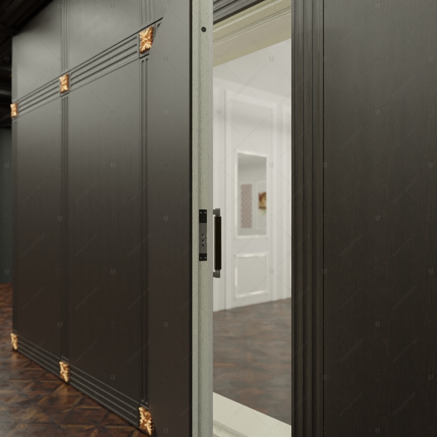 Скрытая дверь "Клото" СуперЛюкс с наружной панелью из МДФ_12