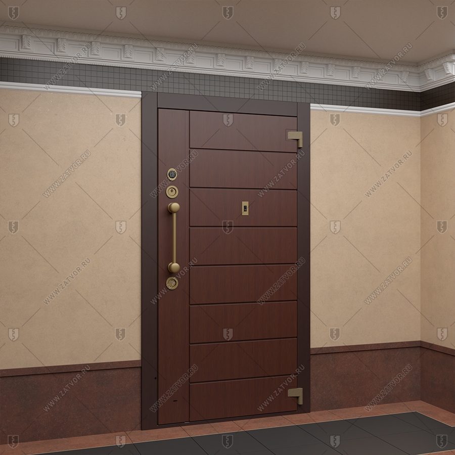 Пожаростойкая бронированная входная дверь "Элент" БАСТИОН-3 BR4 EIS60_4