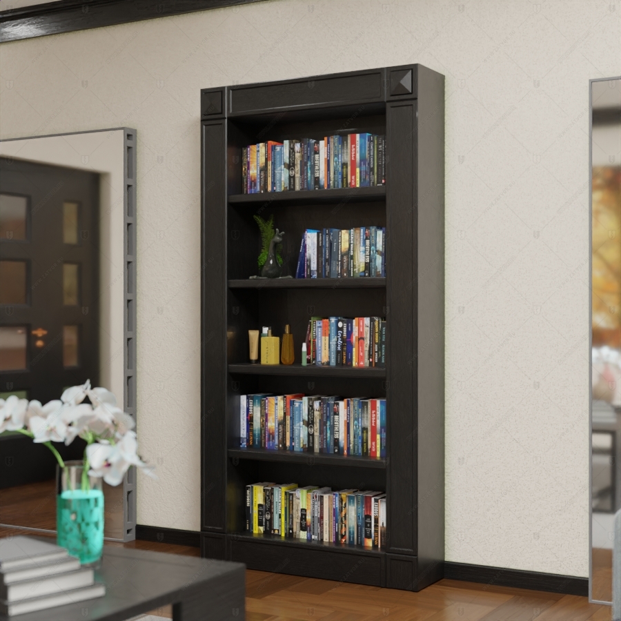 Комплект из двух дверей: пожаростойкая внутренняя дверь "Лахеса" БАСТИОН-3 и выкатной книжный шкаф с полками_4