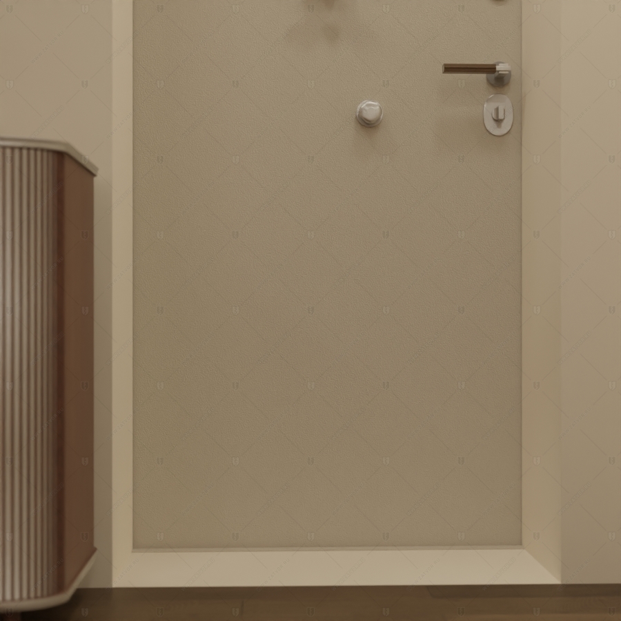 Скрытая (потайная) бронированная дверь "Кронос" БАСТИОН-3 с наружной панелью из керамической плитки_13