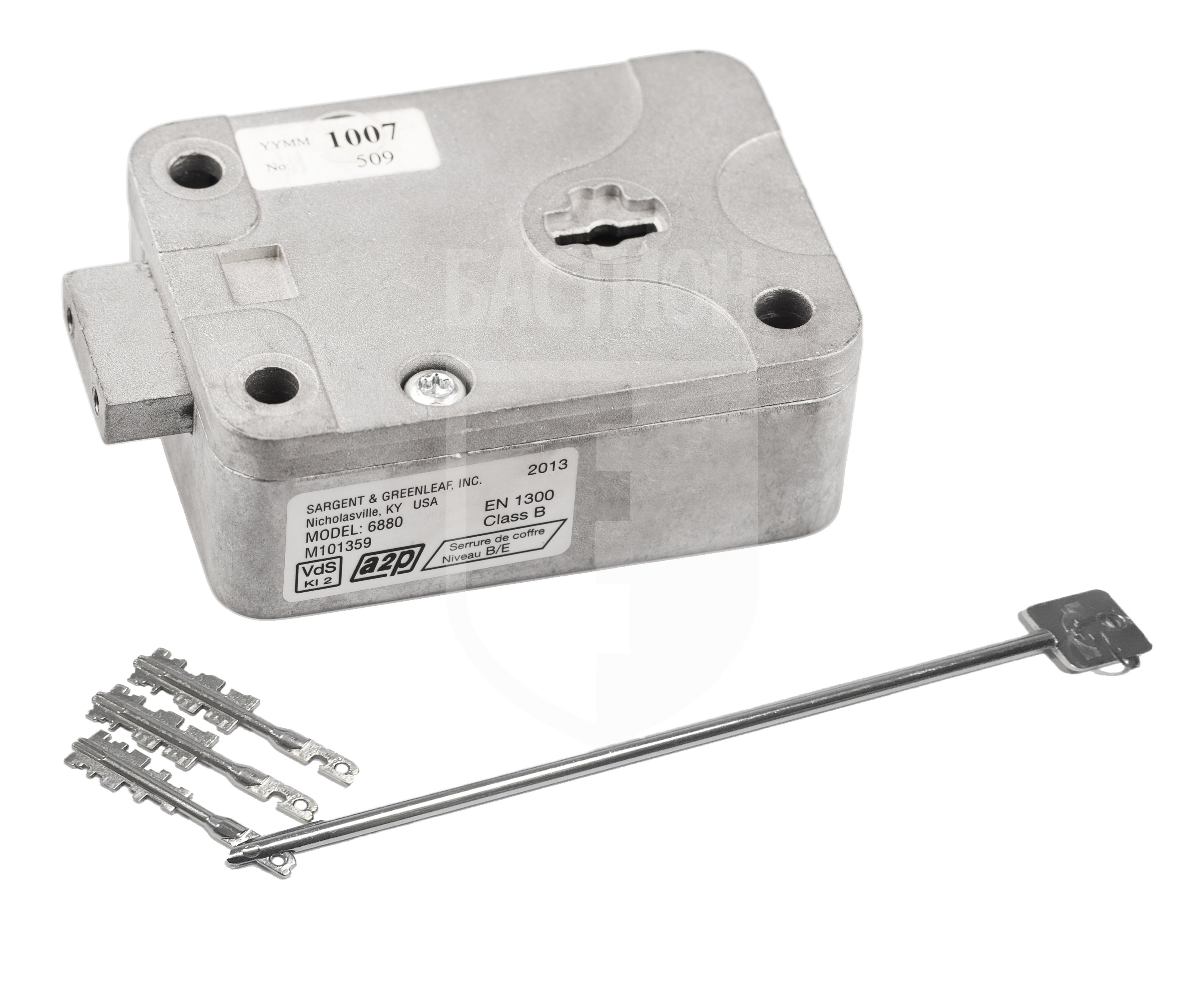 Сейфовый ключевой замок – блокиратор Sargent and Greenleaf (S&G) 6880 (3 кодовые части ключа, 1 удлинитель)