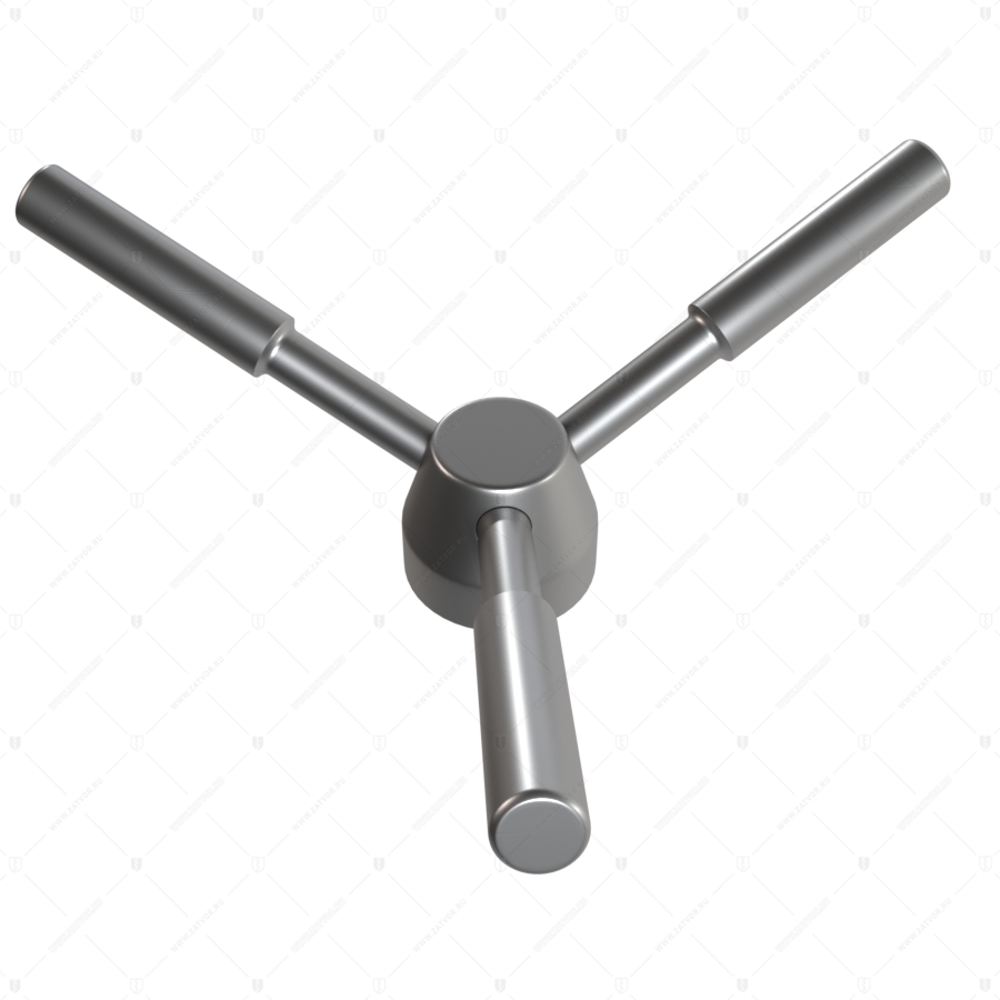 Поворотный точеный трёхлепестковый штурвал 3л-245