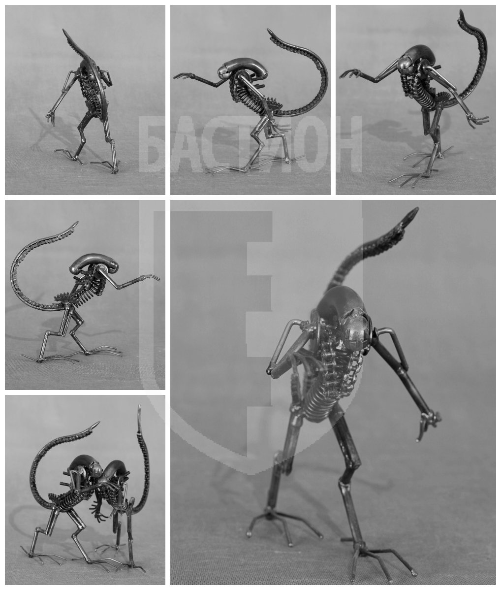 Металлическая декоративная фигурка "Маленький чужой"_0