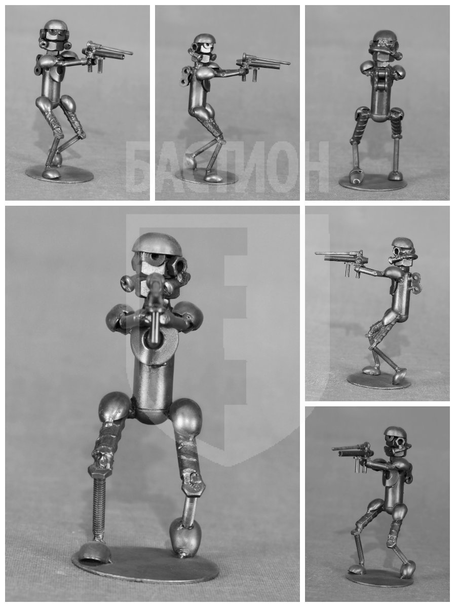 Металлическая декоративная фигурка "Стрелок"_0