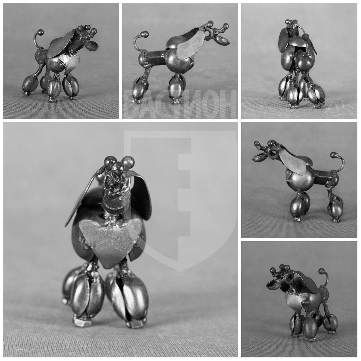 Металлическая декоративная фигурка "Пудель"_0