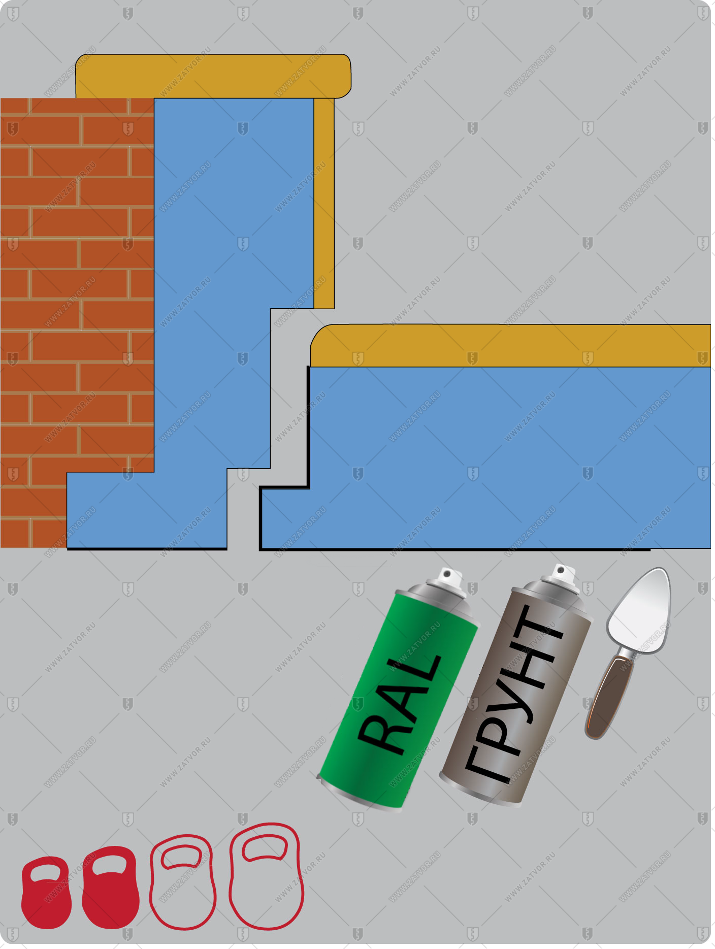 Порошковое напыление категории "Бизнес+" для БАСТИОН-2,3
