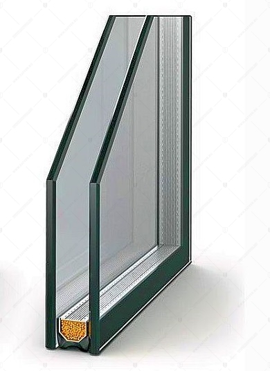 Стеклопакет в составе двери однокамерный