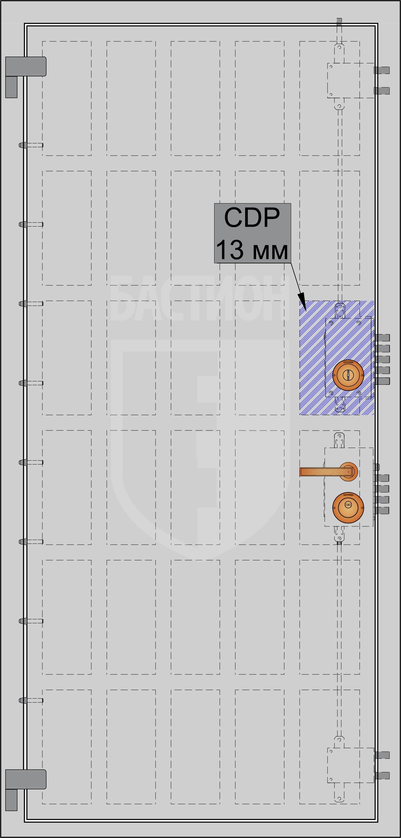 Спецзащита для замка CISA DBkey износостойкая плита CDP толщиной 13 мм