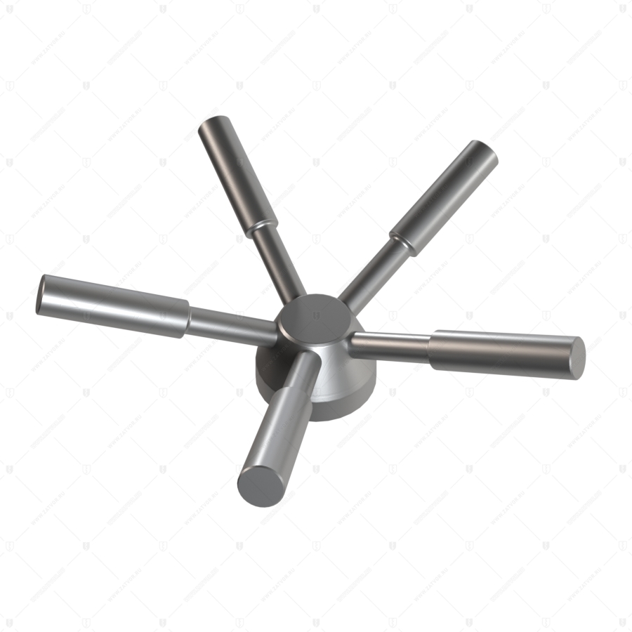 Поворотный точеный пятилепестковый штурвал 5л-256