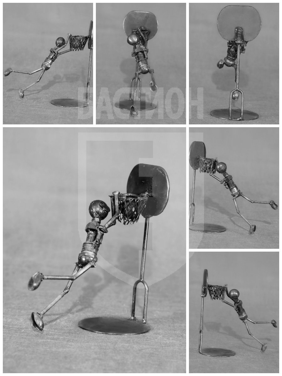 Металлическая декоративная фигурка "Баскетболист"_0