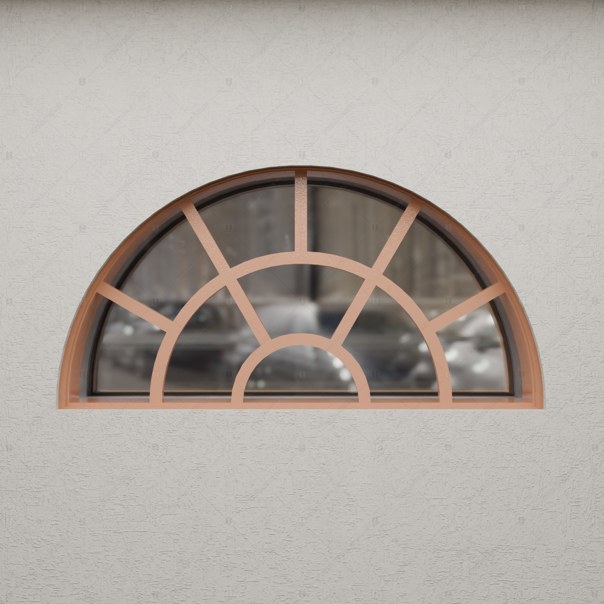 Окно бронированное со стеклом и решетками BR4_1