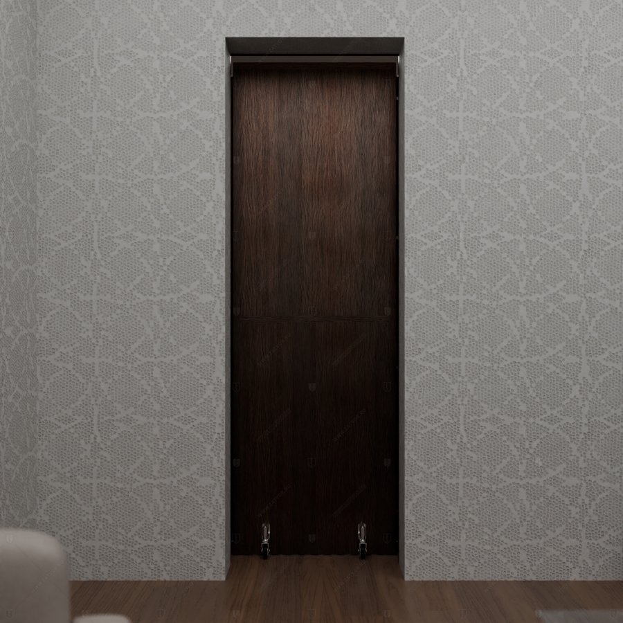 Шкаф распашной на колесах в составе мебельной "стенки"_1