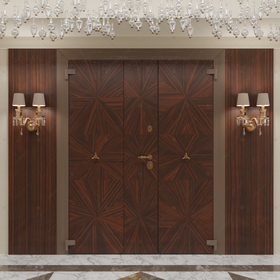 Двустворчатая пулестойкая входная дверь "Криос" БАСТИОН-3 BR4_1